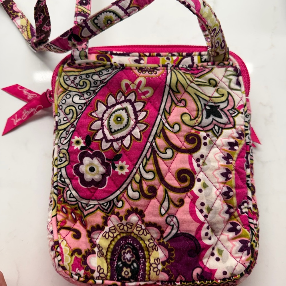 Vera Bradley Hot Pink Paisley Quilted Crossbody